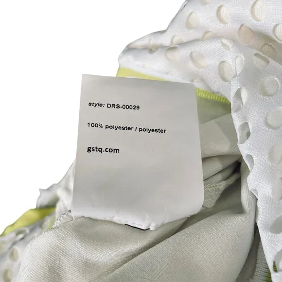 GSTQ XS White Neon Sole Mesh Maxi Dress Halter Long Resort Beach Cover Up NWT - Picture 4 of 14